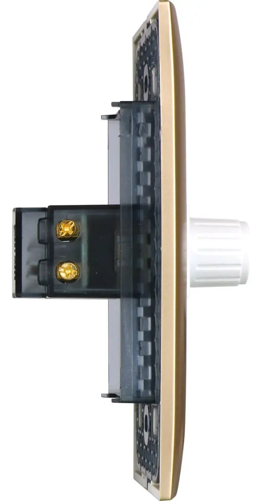 Atenuador De Luz Rotativo Con Placa Aksi Línea Altimus Color Dorado