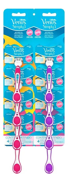 Maquina Gillette Venus Suave 3 Hojas Pack De 8 Unidades