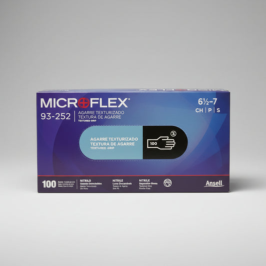Guantes Nitrilo Negro Talla Grande Ansell Microflex 93-252 Sin Polvo Caja 100