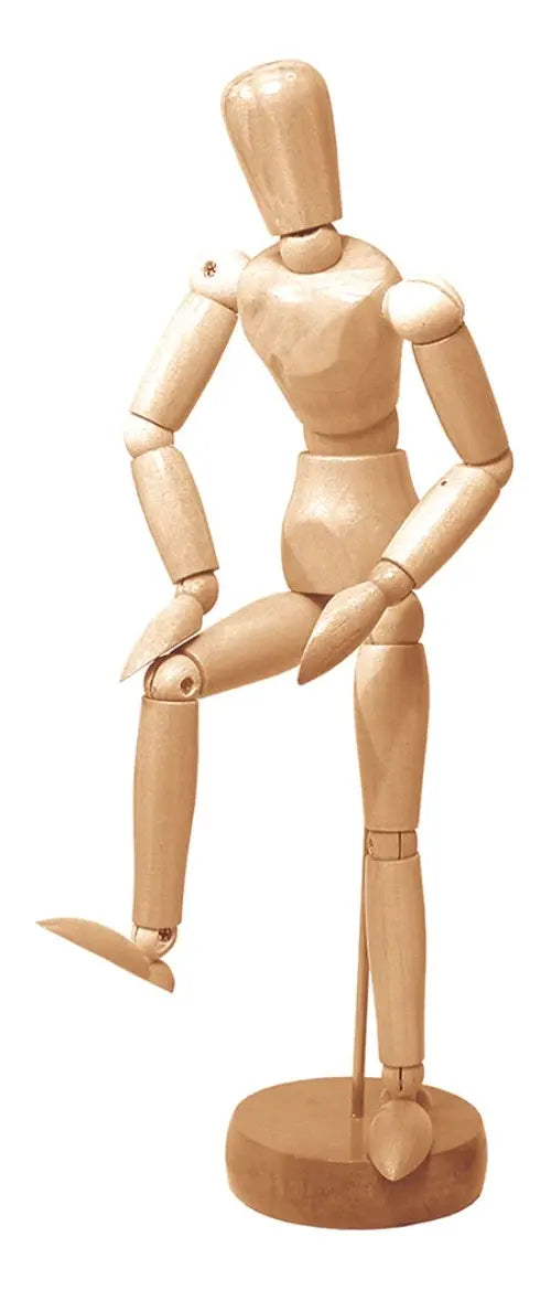 Maniquí Articulado Flexible Masculino ATL Madera 31cm Dibujo