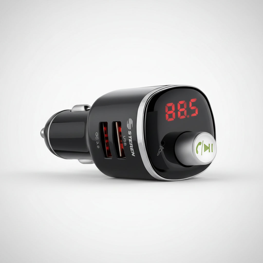 Transmisor FM Bluetooth para Auto Steren FMT-868 — Negro