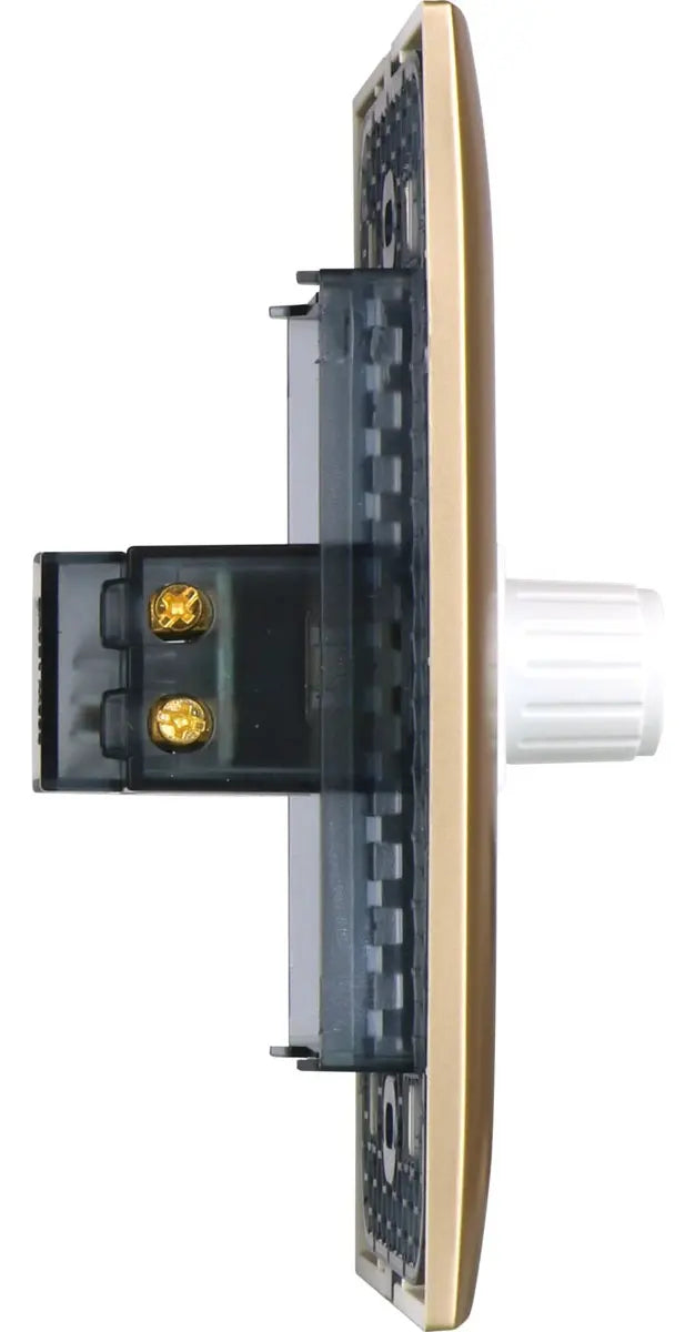 Atenuador De Luz Rotativo Con Placa Aksi Línea Altimus Color Dorado