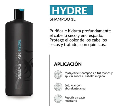 Shampoo Para Cabello Sebastian Profesional Hydre 1 Lt