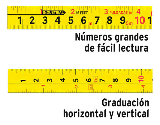 Flexómetro Contra Impacto, 5.5m, Cinta 25mm, Truper 14613
