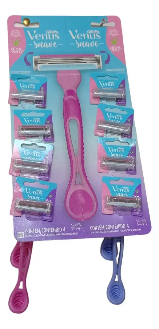 Maquina Gillette Venus Suave 3 Hojas Pack De 8 Unidades