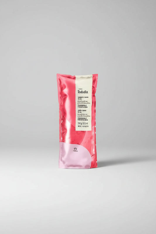 Repuesto Jabón Líquido Corporal Natura Tododia Frambuesa Y Pimienta Rosa 300 Ml