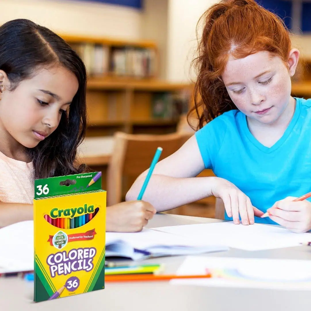 Lápices de Colores Crayola, Set de 36 Tonos Surtidos Preafilados