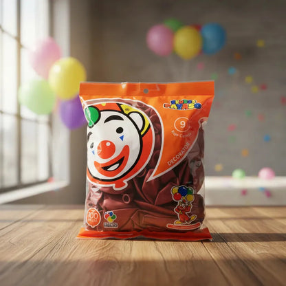 Globos Rojos Látex 9cm Payaso Ovalados 100pzas Fiesta