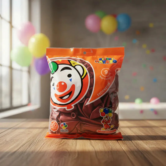 Globos Rojos Látex 9cm Payaso Ovalados 100pzas Fiesta