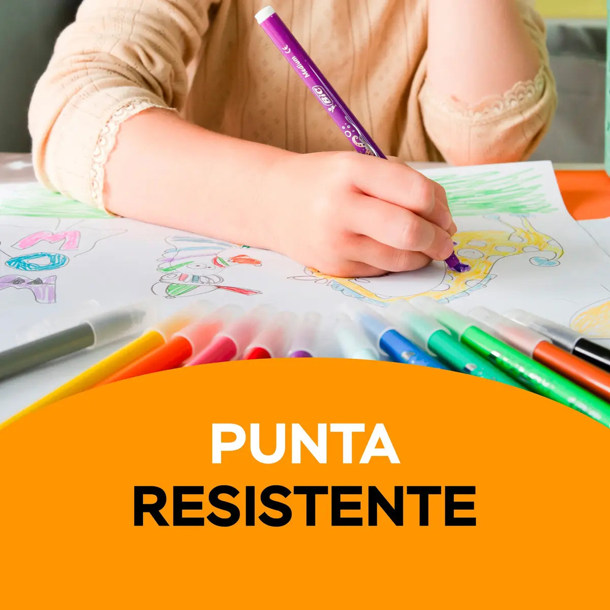 Plumón Bic Evolution Ultra Lavable, Colores Intensos, 24 Pzas