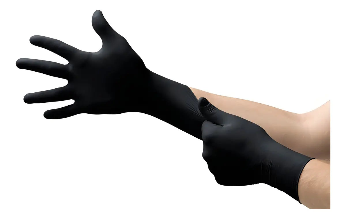 Guantes Nitrilo Negro Talla Grande Ansell Microflex 93-252 Sin Polvo Caja 100