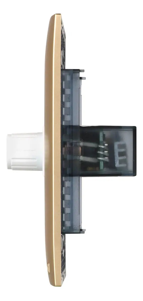 Atenuador De Luz Rotativo Con Placa Aksi Línea Altimus Color Dorado