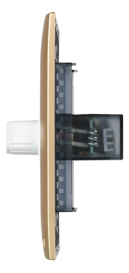 Atenuador De Luz Rotativo Con Placa Aksi Línea Altimus Color Dorado