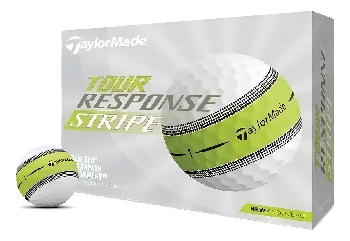 Pelotas Golf Taylormade Tour Response Stripe X 24 Color Blanco C/amarillo