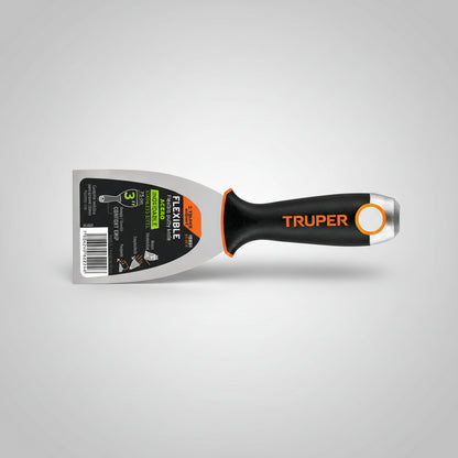 Espátula Flexible 3' Inox Mango Comfort Grip Truper 15851