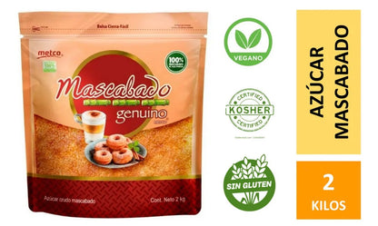 Azúcar Mascabado Metco Bolsa 2 kg Sin Gluten