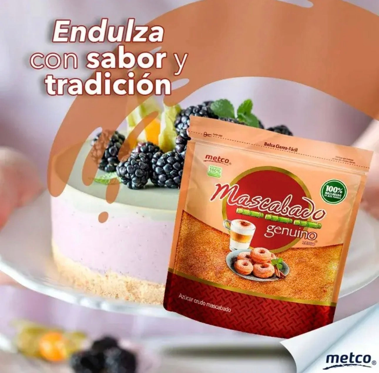 Azúcar Mascabado Metco Bolsa 2 kg Sin Gluten