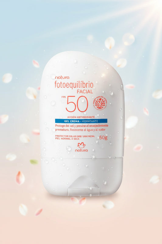 Protector Solar Facial Hidratante Natura Fotoequilibrio Fps 50 En Gel Crema De 50g