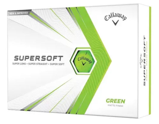 Pelotas Golf Callaway Supersoft Verde Caja 12 Unidades