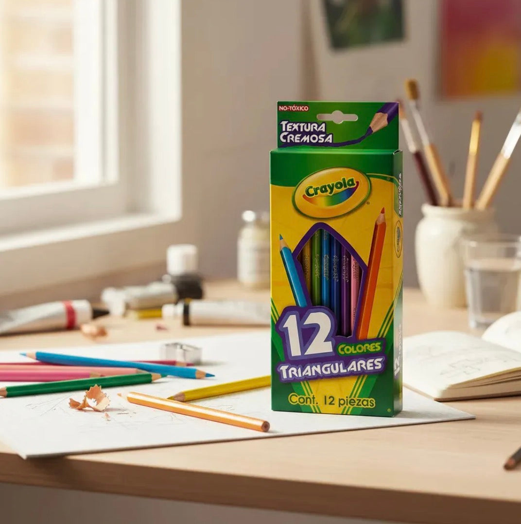 Pack x12 unidades de Lápices de Color Triangulares Crayola