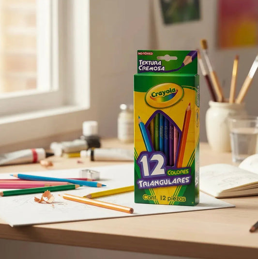 Pack x12 unidades de Lápices de Color Triangulares Crayola