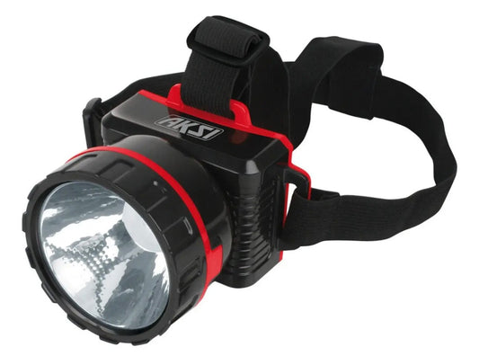 Linterna Recargable Aksi Tipo Minero 1.3 W Color Negro, Luz Blanca