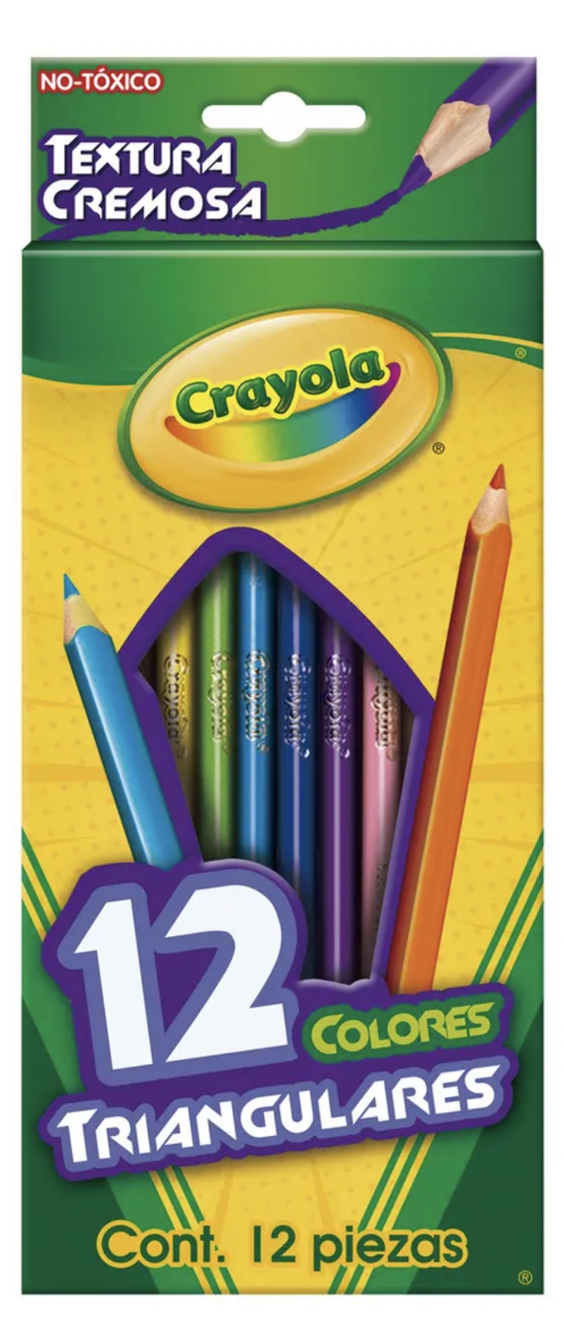Pack x12 unidades de Lápices de Color Triangulares Crayola