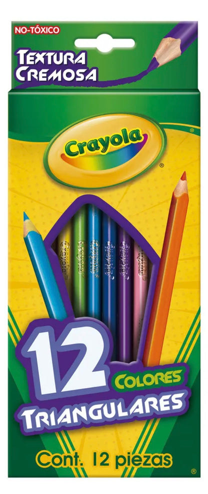Pack x12 unidades de Lápices de Color Triangulares Crayola