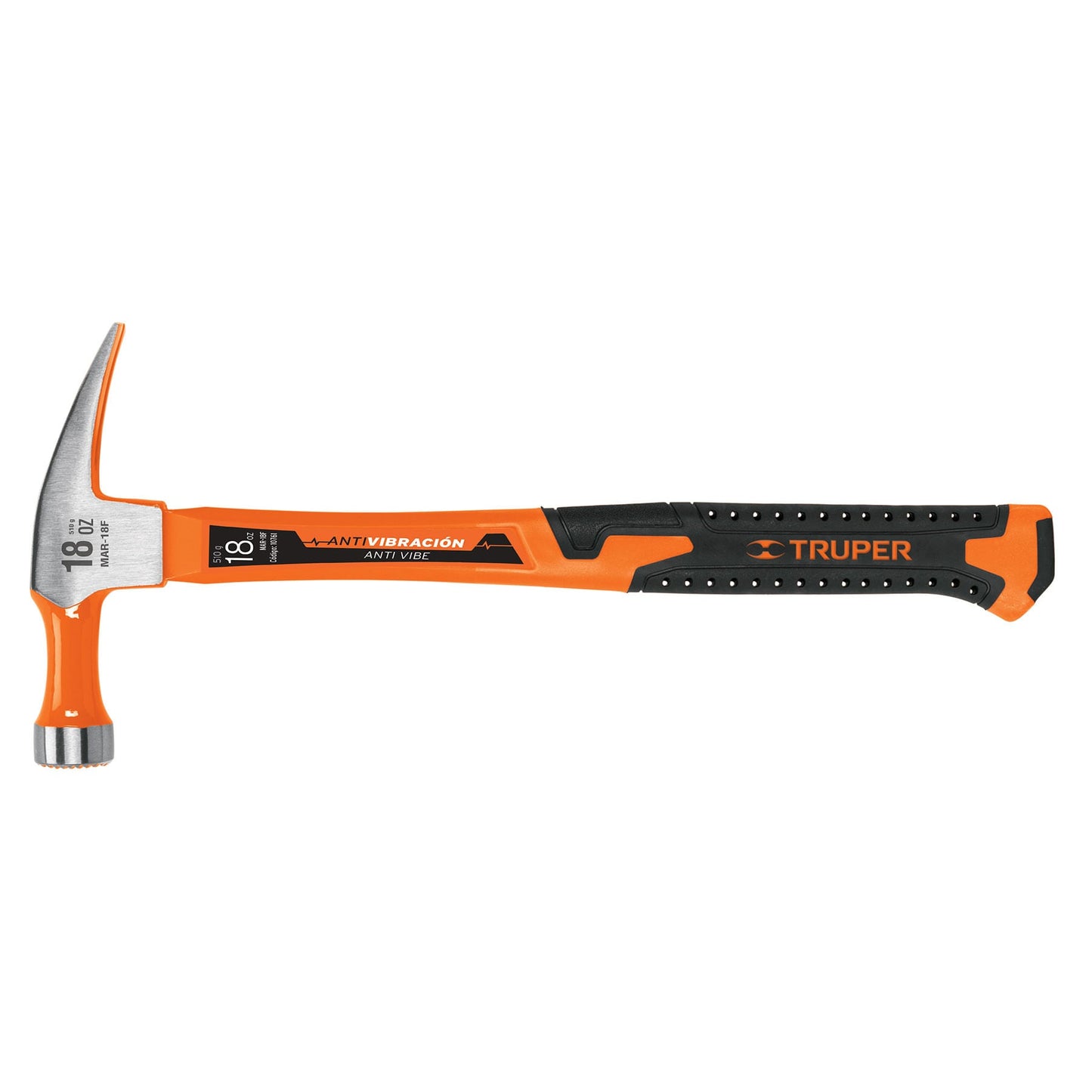 Truper MAR-18F Martillo de Uña Recta 18 oz