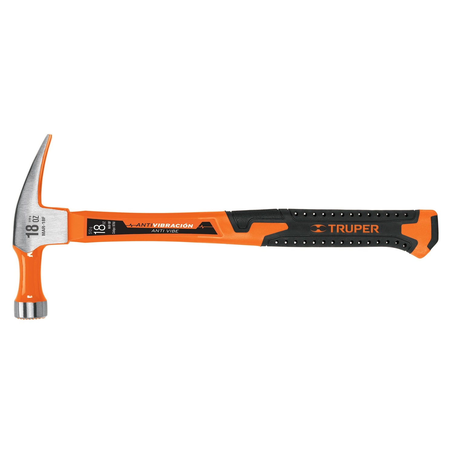 Truper MAR-18F Martillo de Uña Recta 18 oz